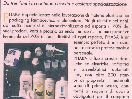 PHABA  sul  “Sole 24 ore”